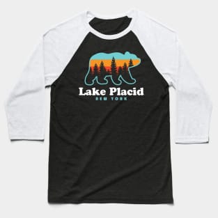 Lake Placid NY Adirondacks New York Bear Baseball T-Shirt